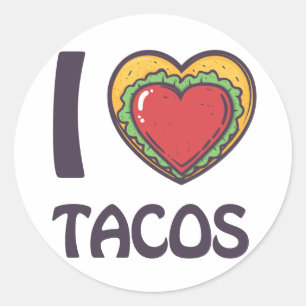 I love Tacos Classic Round Sticker
