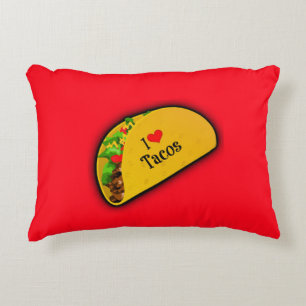 I Love Tacos Decorative Pillow