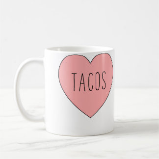 I Love Tacos Heart Coffee Mug