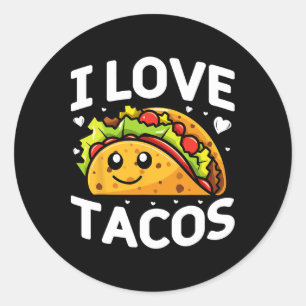I Love Tacos Mexican Party I Love Tacos Cinco De M Classic Round Sticker