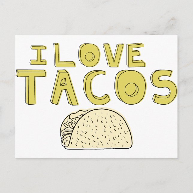 I LOVE TACOS POSTCARD (Front)