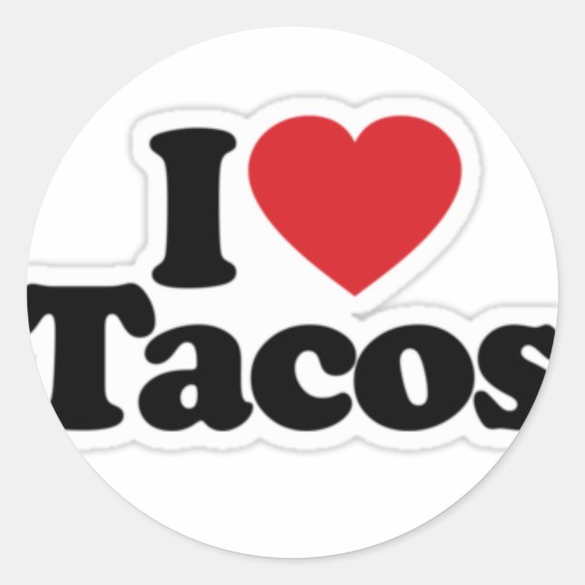 I Love Tacos Sticker (Front)