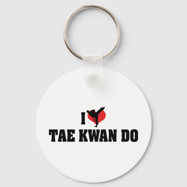 I Love Tae Kwan Do Keychain (Front)