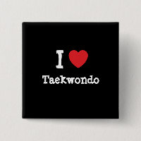 I love Taekwondo heart custom personalized