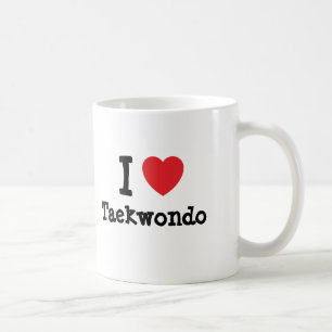 I love Taekwondo heart custom personalized Coffee Mug