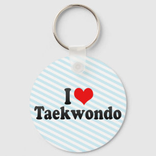 I Love Taekwondo Keychain