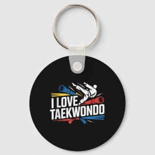 I Love Taekwondo Martial Arts Spirit Keychain