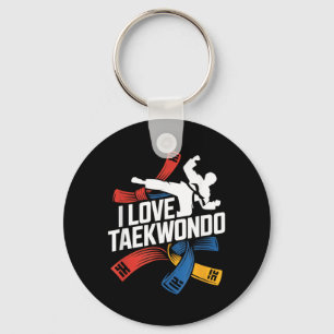 I Love Taekwondo Martial Arts Spirit Keychain