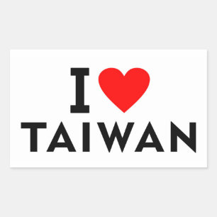 I love Taiwan country like heart travel tourism Sticker