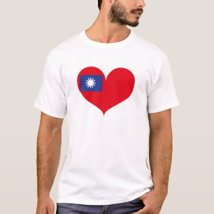 I Love Taiwan Flag T-Shirt