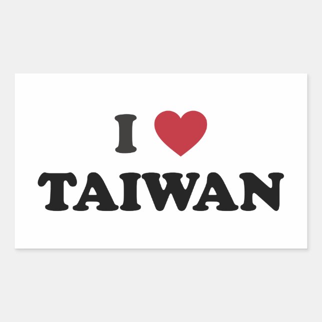 I Love Taiwan Sticker (Front)