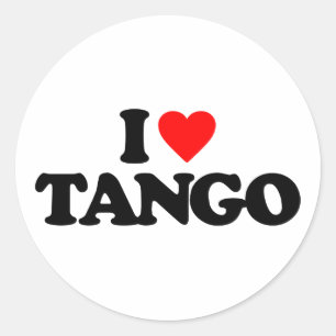 I LOVE TANGO CLASSIC ROUND STICKER