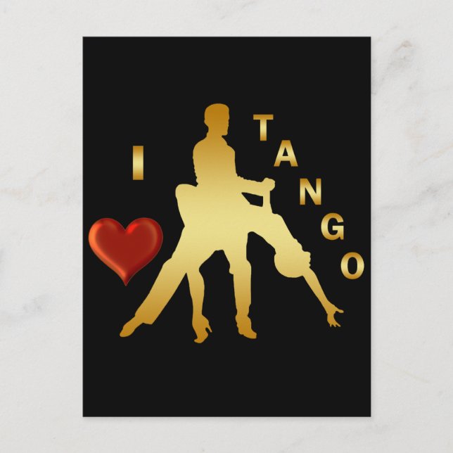 I LOVE TANGO POSTCARD (Front)