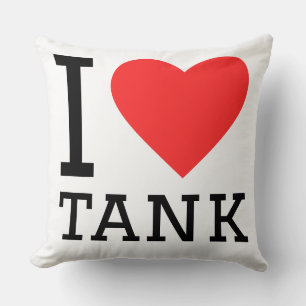 I love tank throw pillow