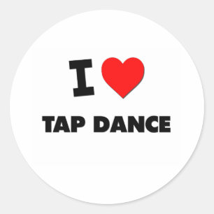 I Love Tap Dance Classic Round Sticker