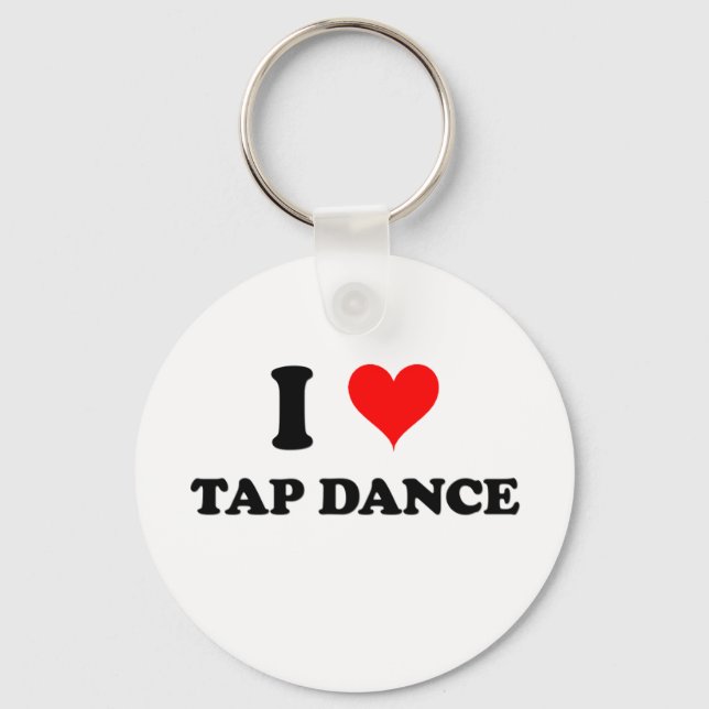I Love Tap Dance Keychain (Front)