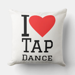 I love tap dance throw pillow