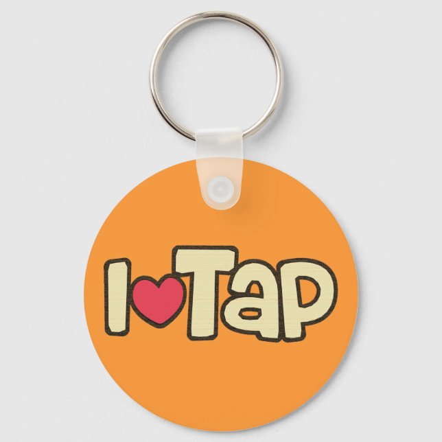I Love Tap Keychain (Front)