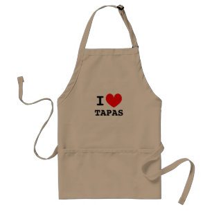 I love tapas food Funny aprons for men and women