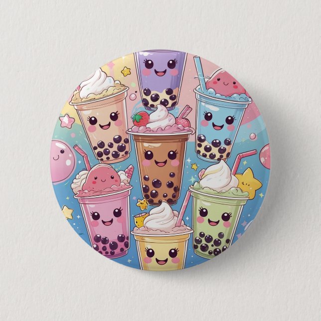 I love tapioca 2 inch round button (Front)