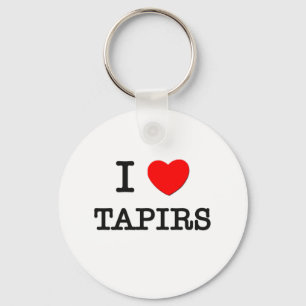 I Love TAPIRS Keychain