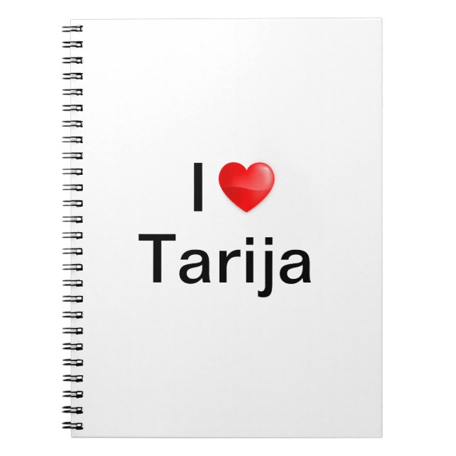 I love Tarija Notebook (Front)
