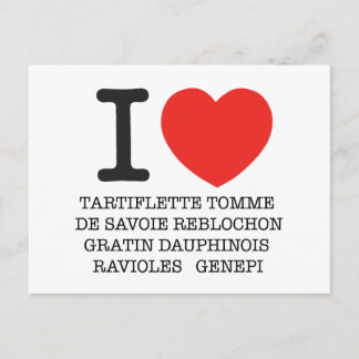 I Love Tartiflette Postcard