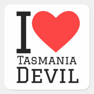 I love Tasmania devil  Square Sticker