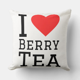 I love tea berry throw pillow