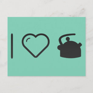 I Love Tea Kettles Postcard