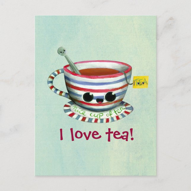 I love Tea Postcard (Front)