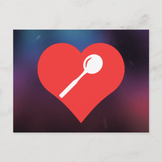 I Love Tea Spoons Postcard