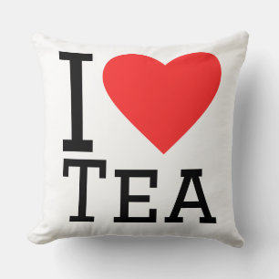 I love tea throw pillow