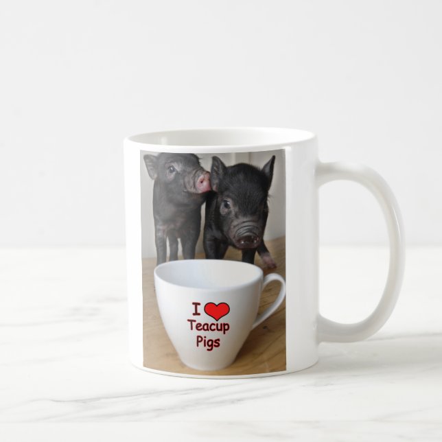 I Love Teacup Pigs Mug (Right)