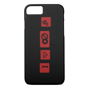 I Love Tech-No Music iPhone 8/7 Case
