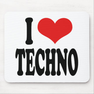 I Love Techno Mouse Pad