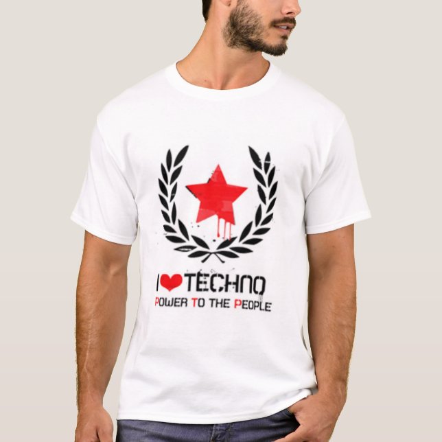 I love techno T-Shirt (Front)