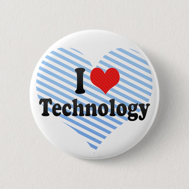 I Love Technology 2 Inch Round Button (Front)