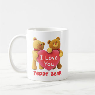 I Love Teddy Bear Coffee Mug