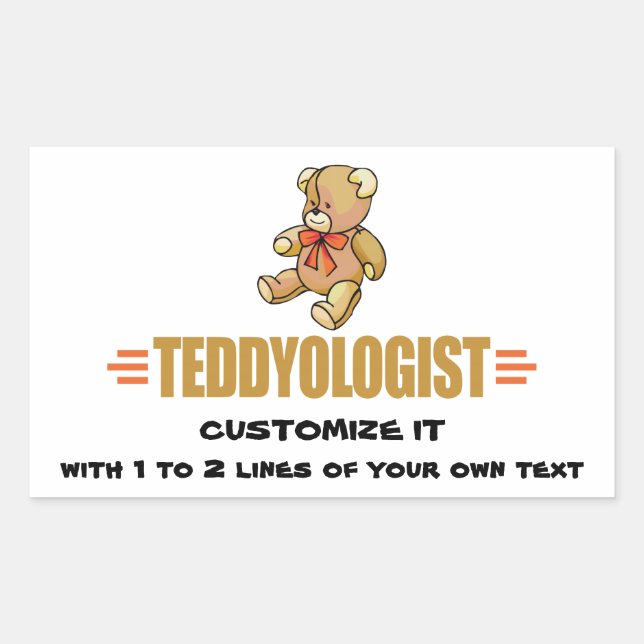 I Love Teddy Bears Sticker (Front)
