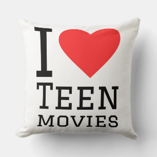 I love teen movies throw pillow
