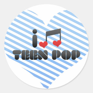 I Love Teen Pop Classic Round Sticker