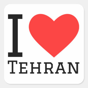 I love tehran  square sticker