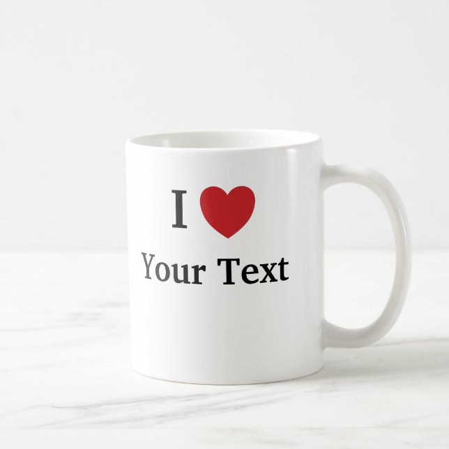 I Love Template Mug  - Add Text (Right)