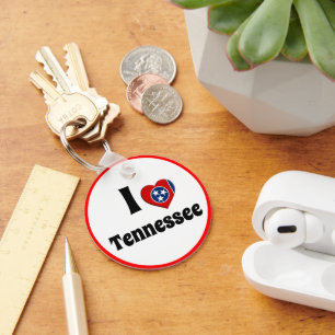 I love Tennesse & Tennesse Heart - travel / sports Keychain