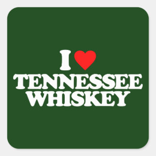 I LOVE TENNESSEE WHISKEY SQUARE STICKER