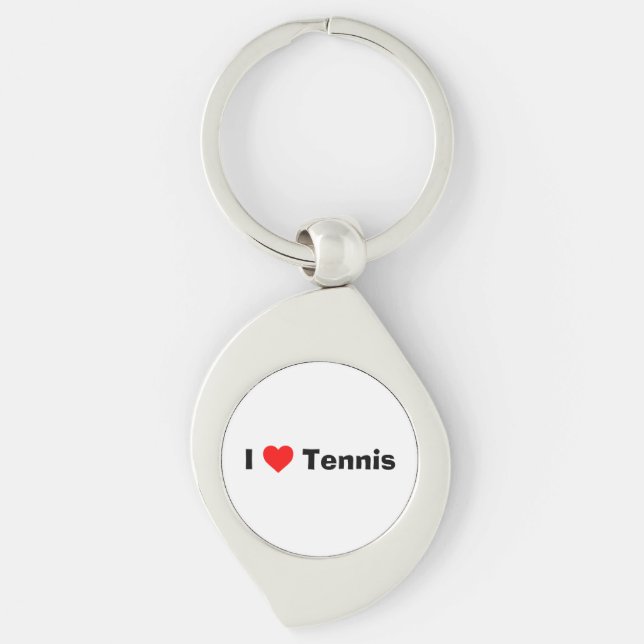 I love Tennis  Keychain (Front)