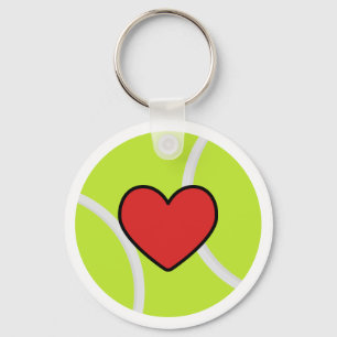 I Love Tennis Keychain