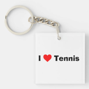 I love Tennis  Keychain