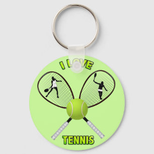 I LOVE TENNIS KEYCHAIN